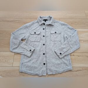 Men's Gray Button-Up Sweater By Banana Republic